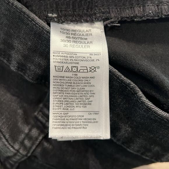 GAP Women's High Rise Distressed Favorite Jeggings Black Wash Size 10/30 - Picture 9 of 14